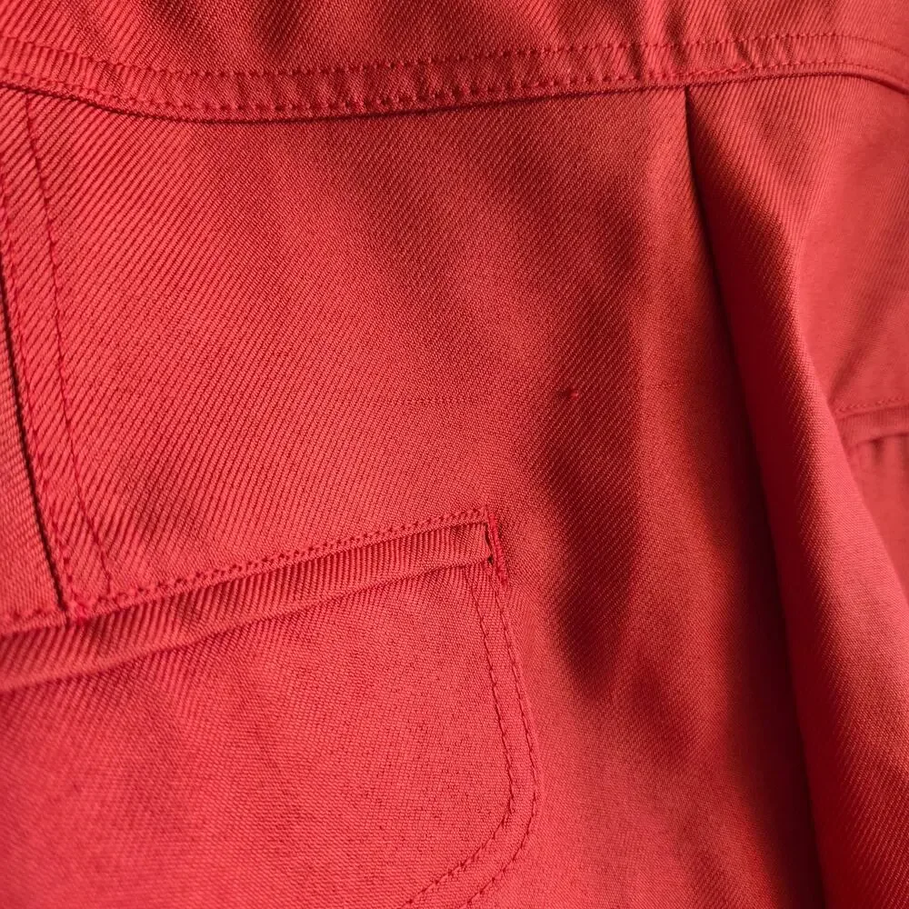 J. Crew Tapered Pleat Front Pant NWT 16 Red High Rise Trouser Work Casual Prep